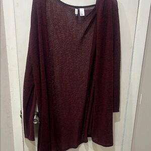 H&M Burgundy Cardigan